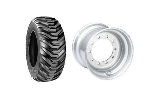 WHEEL 500 / 45 - 22.5 BKT FLOTATION 558 16 PR, 154 A8, TL, 8/221/275, A2, ET 0 16.00 X 22.5, SILVER
