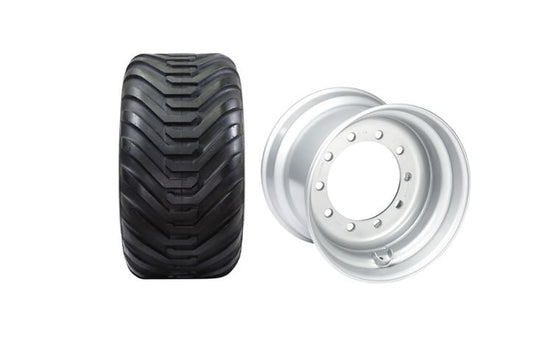 WHEEL 400 / 60 - 22.5 BKT FLOTATION 648 18 PR, 160 A8, TL, 6/161/205, A2, ET 0 11.75 X 22.5, RAL9006 SILVER, VS H