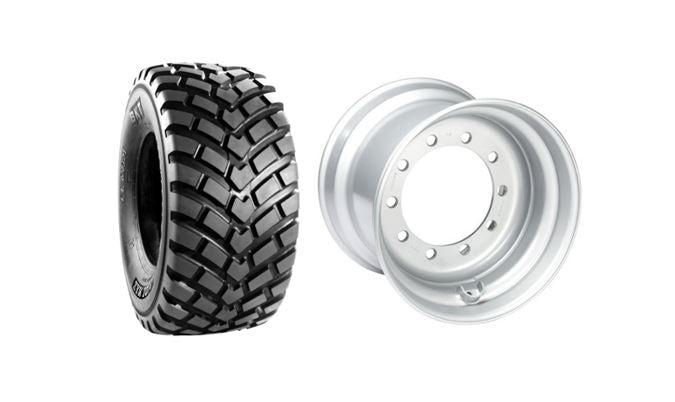 WHEEL 580 / 65 R 22.5 BKT RIDEMAX FL 693 M 166 D, TL, 10/281/335, B3, ET -50 16.00 X 22.5, RAL9006 SILVER, VS H, STEEL BELTED