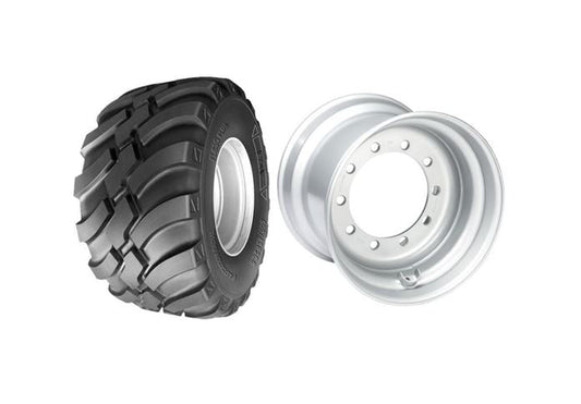 WHEEL 500 / 60 R 22.5 BKT FL 630 ULTRA 166 A8 / 155 D, TL, 8/221/275, A3, ET -50 16.00 X 22.5, RAL9006 SILVER, VS H