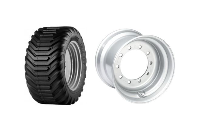 WHEEL 500 / 60 - 22.5 BKT FLOTATION V-LINE 16 PR, 163 A8, TL, 8/221/275, B2, ET -50 16.00 X 22.5, RAL9006 SILVER, VS H