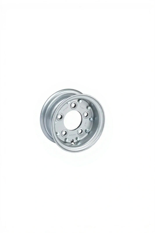 Felge 4.00 E - 9, 2-teilig 5/94/140, A1, Ø18.5mm, ET -5 1450 kg - 25 km/h, Silber RAL9006&nbsp;