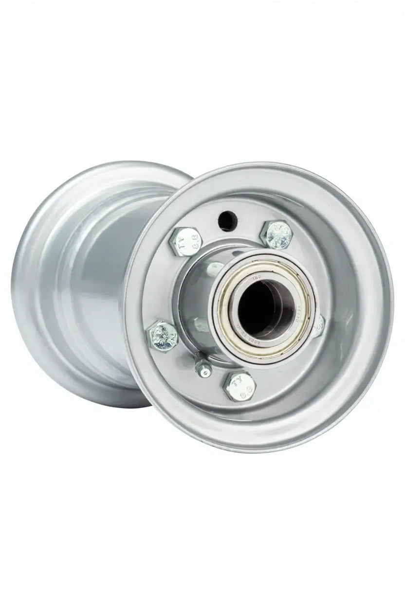 Felge 6.00 - 4 Stahl Gabelmont., Kugellager, 25x185/179 420 kg - 16 km/h, Silber RAL9006