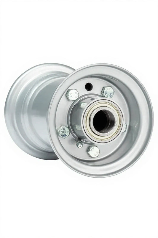 Felge 6.00 - 4 Stahl Gabelmont., Kugellager, 25x185/179 420 kg - 16 km/h, Silber RAL9006