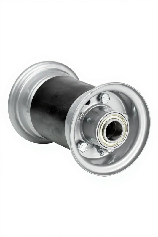 Felge 6.00 - 4 Stahl Gabelmont., Kugellager, 25x175/185 420 kg - 16 km/h, Silber RAL9006